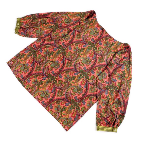 Loft Petites Multicolor 3/4 Sleeve Blouse Womens Size Small Petite - Picture 2 of 8